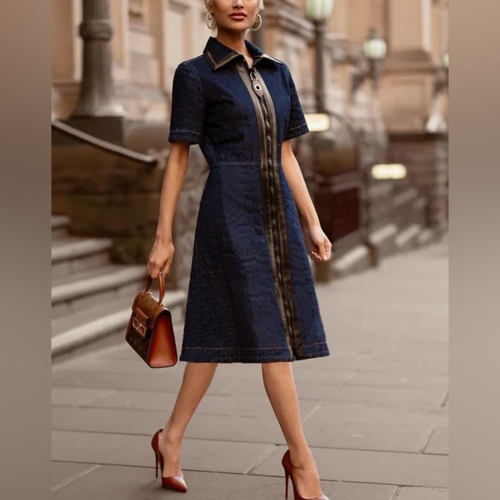 Stylish Blue Denim Dress